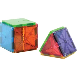 Clear Colors Magna-Tiles® 100-Piece STEM Building Set | Magnetic, Translucent Tiles for Creative Play