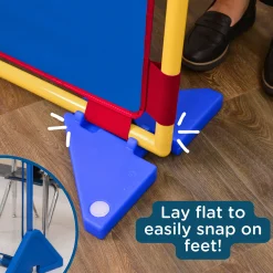 Clear Freestanding Play Panel | Vinyl 48" x 60" Classroom Divider with Stable Feet