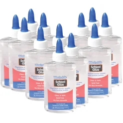 Clear School Glue Classroom Bundle | 12-Pack of 5 oz. Non-Toxic, Washable Slime & Craft Glue