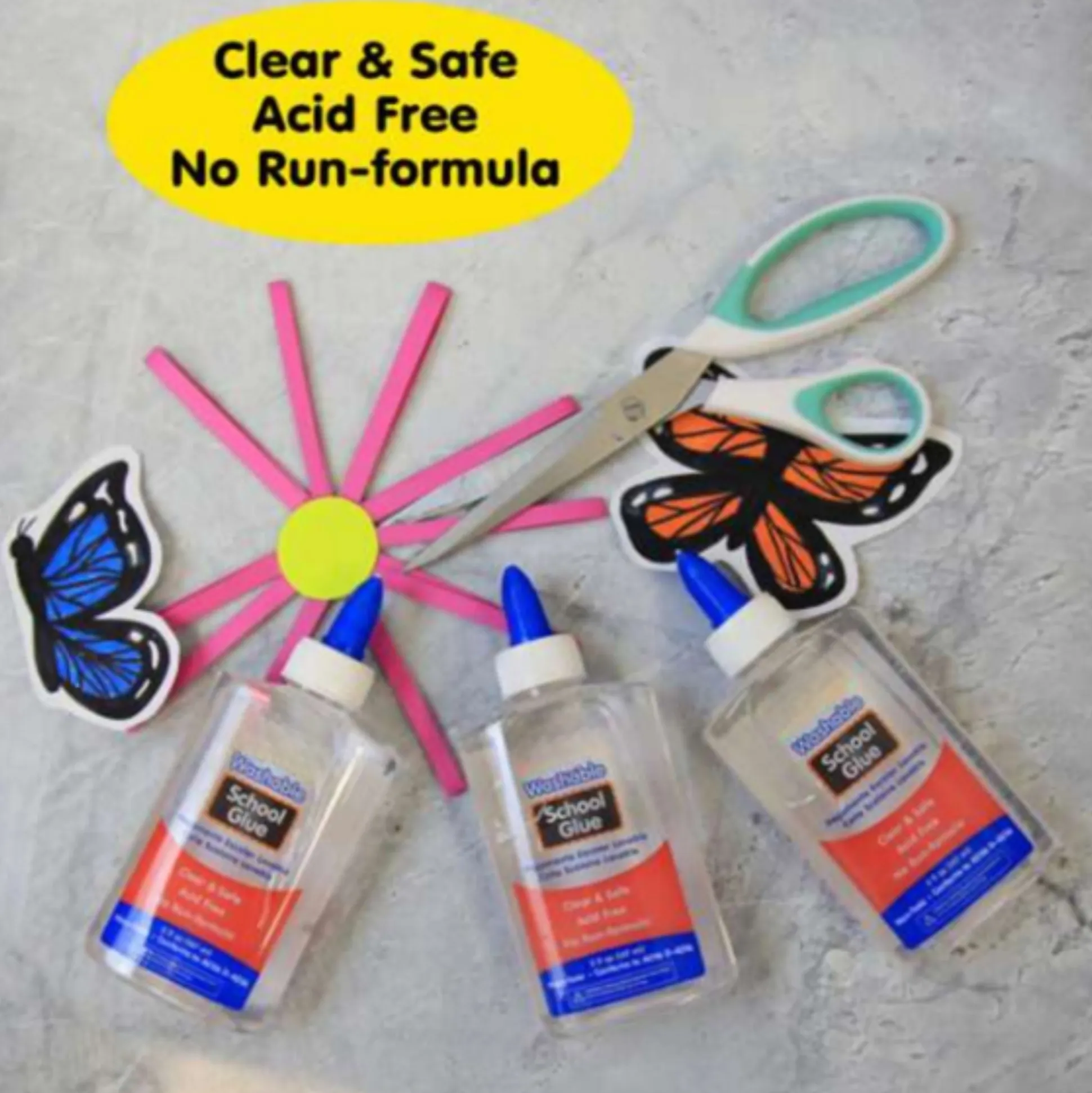 Clear School Glue Classroom Bundle | 12-Pack of 5 oz. Non-Toxic, Washable Slime & Craft Glue