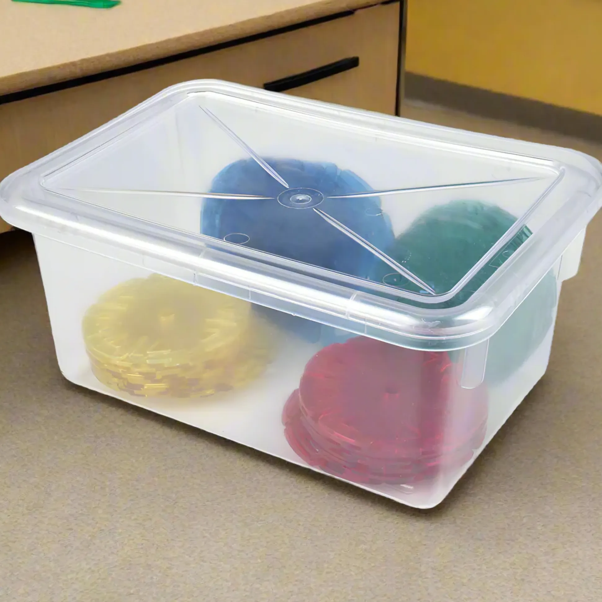 Clear Tough Tote | Durable Classroom Storage Bin