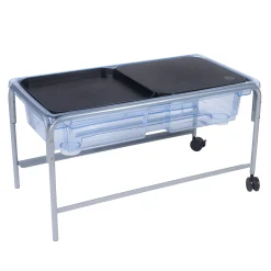 Clear-View Sand & Water Tray Table | Transparent Sensory Learning Table with Stand and Lids