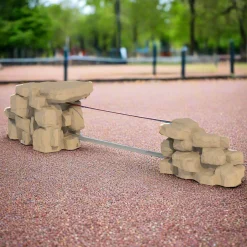 Climbing Boulder with Rope Link | Dynamic Playground Equipment for Ages 5-12