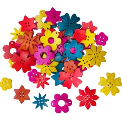 Coconut Shell Flower Counters | Set of 50 Natural Math Manipulatives