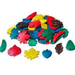 Coconut Shell Leaf Counters | Set of 50 Natural Math Manipulatives
