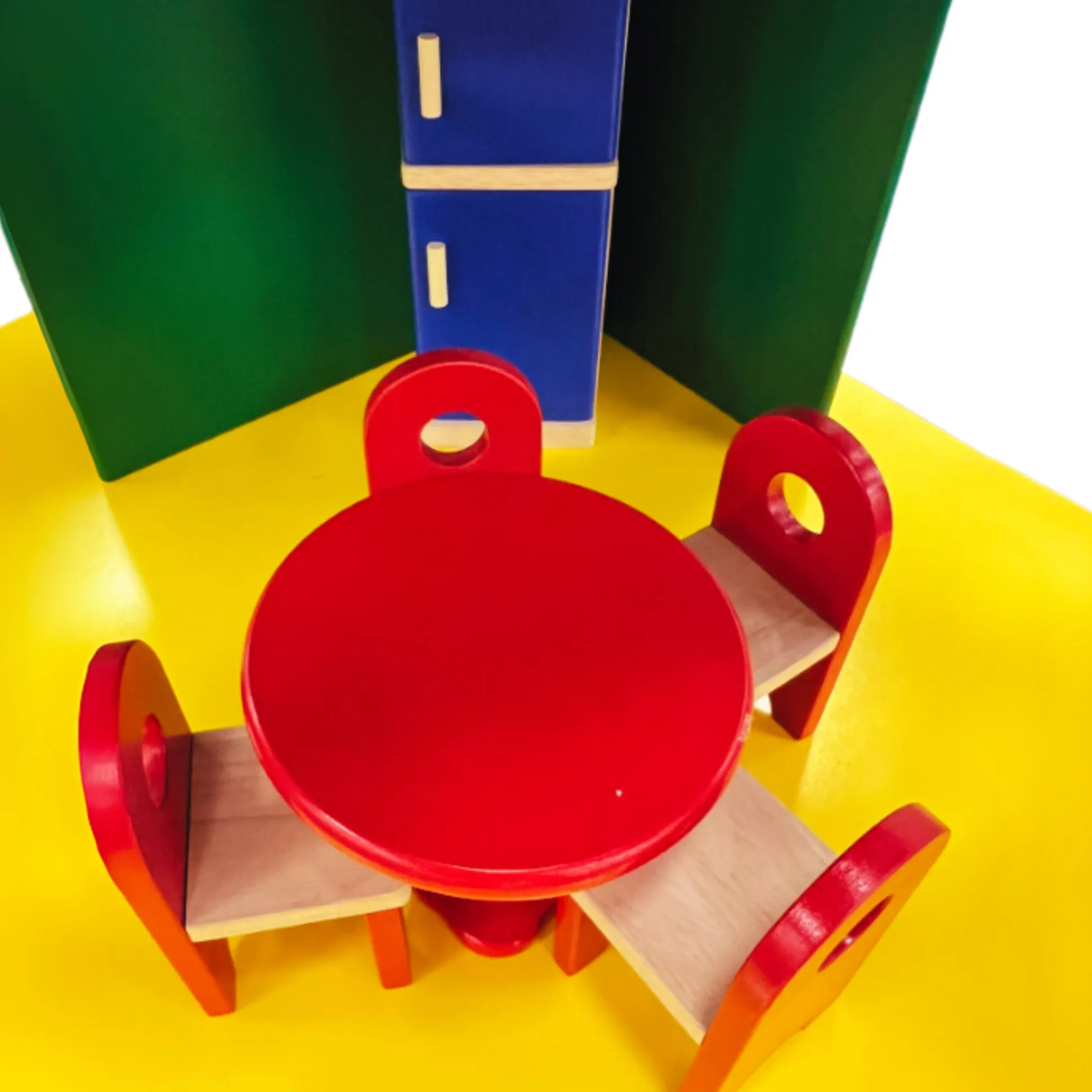 Collaborative Wooden 3-Story Playhouse - Furniture Included