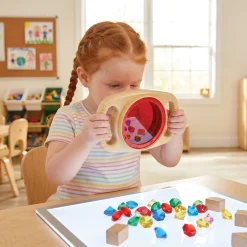 Color Changing Viewer Set | 7-Piece Light & Color Exploration Kit with Translucent Color Viewers and 2-Handed Magnifier