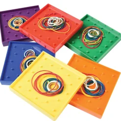 Colorful Double-Sided Geoboards Set | Explore Shapes & Symmetry