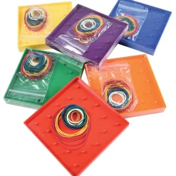Colorful Double-Sided Geoboards Set | Explore Shapes & Symmetry