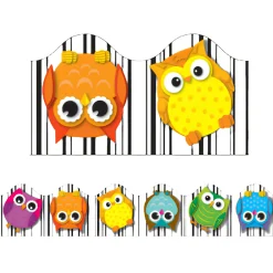 Colorful Owl Border Trim
