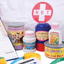 Complete Play Vet Set | 30-Piece Kit with Stethoscope, Pet Scale, Plush Dog & Cat