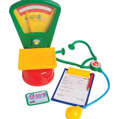 Complete Play Vet Set | 30-Piece Kit with Stethoscope, Pet Scale, Plush Dog & Cat