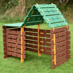 Constructa Cabin Building Set | 60 Piece Log Cabin Construction Toy with Connectors, Beams & Flexi Parts