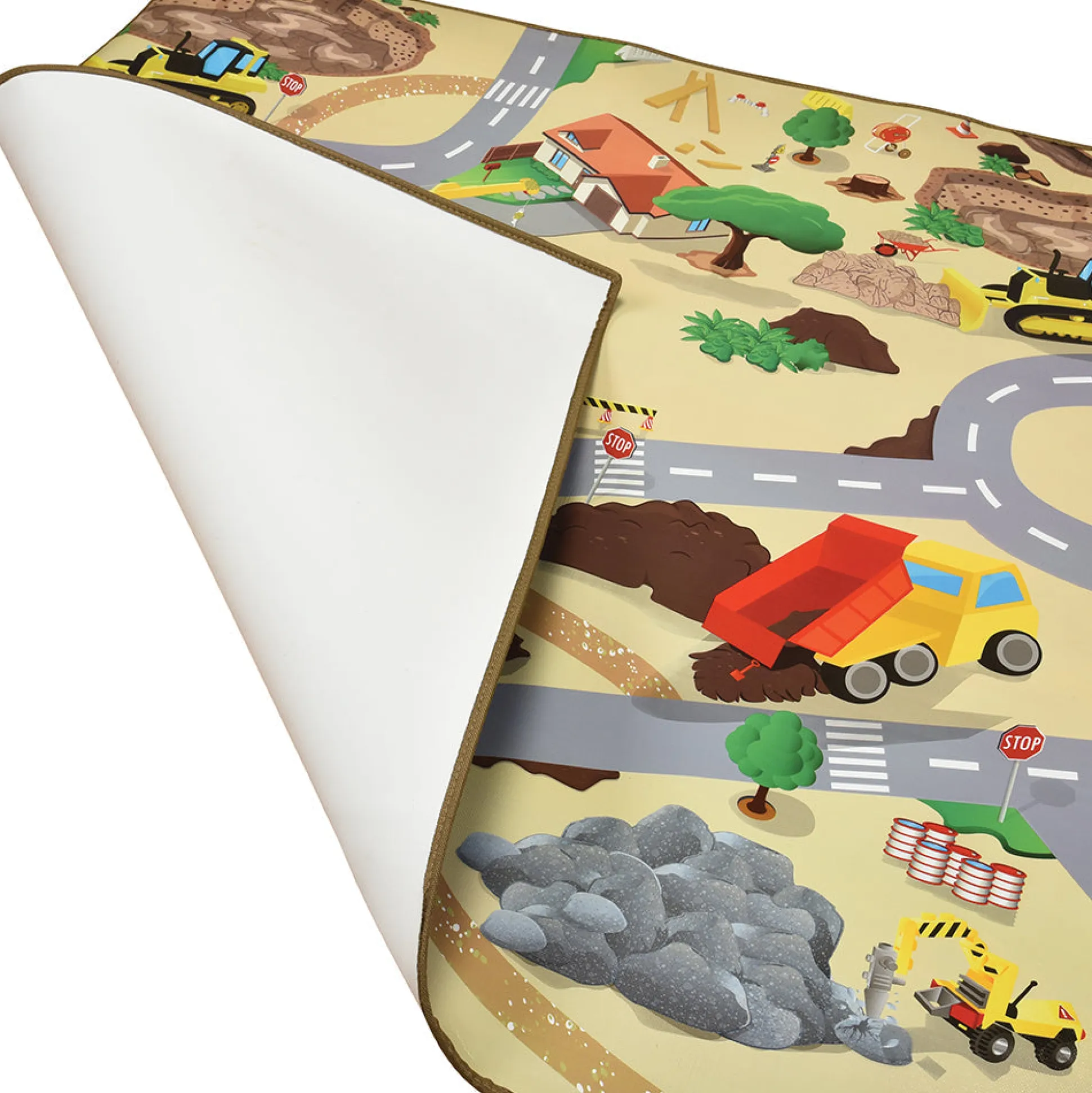 Construction Road Play Mat – Wipe Clean Surface