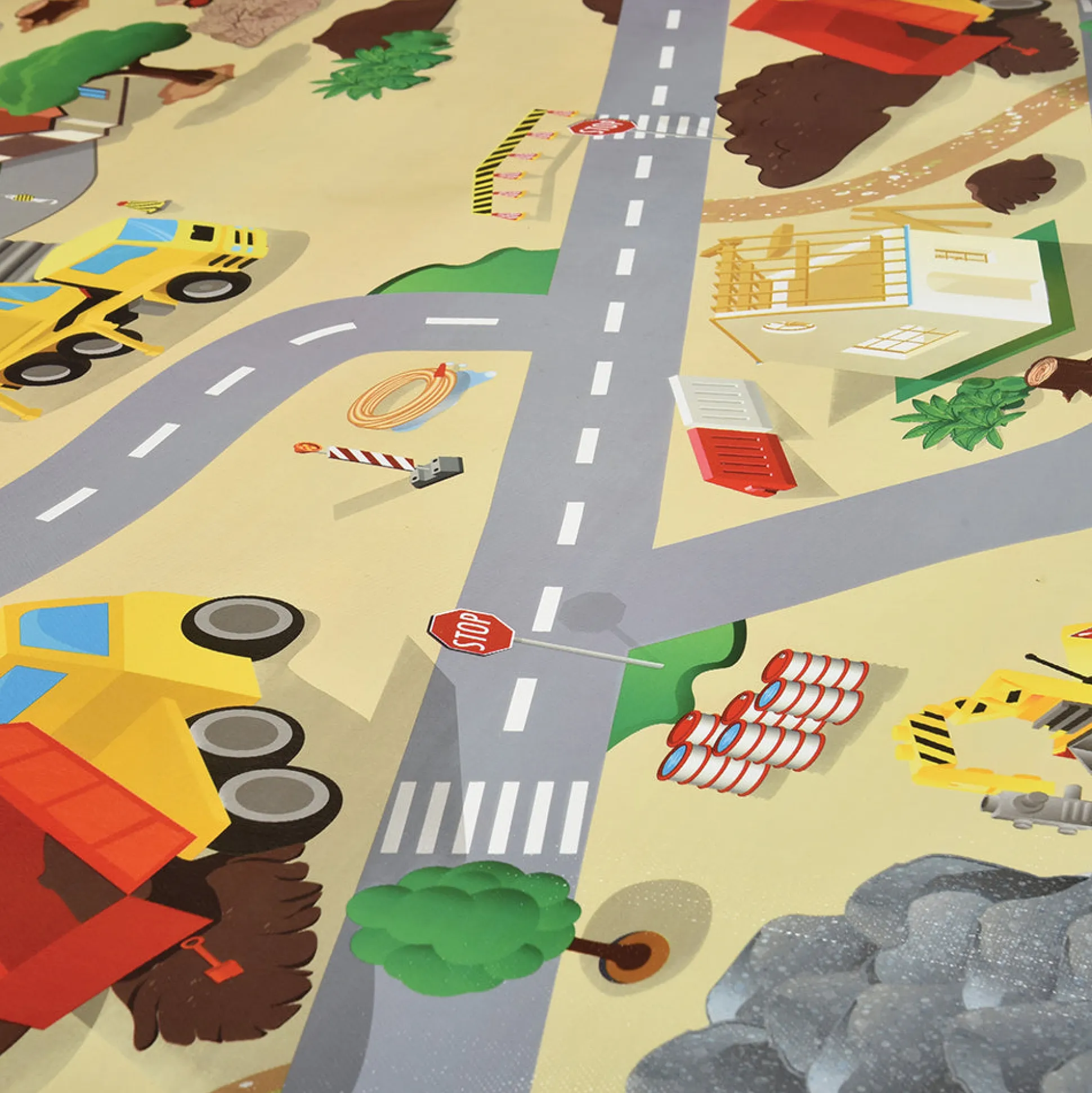 Construction Road Play Mat – Wipe Clean Surface