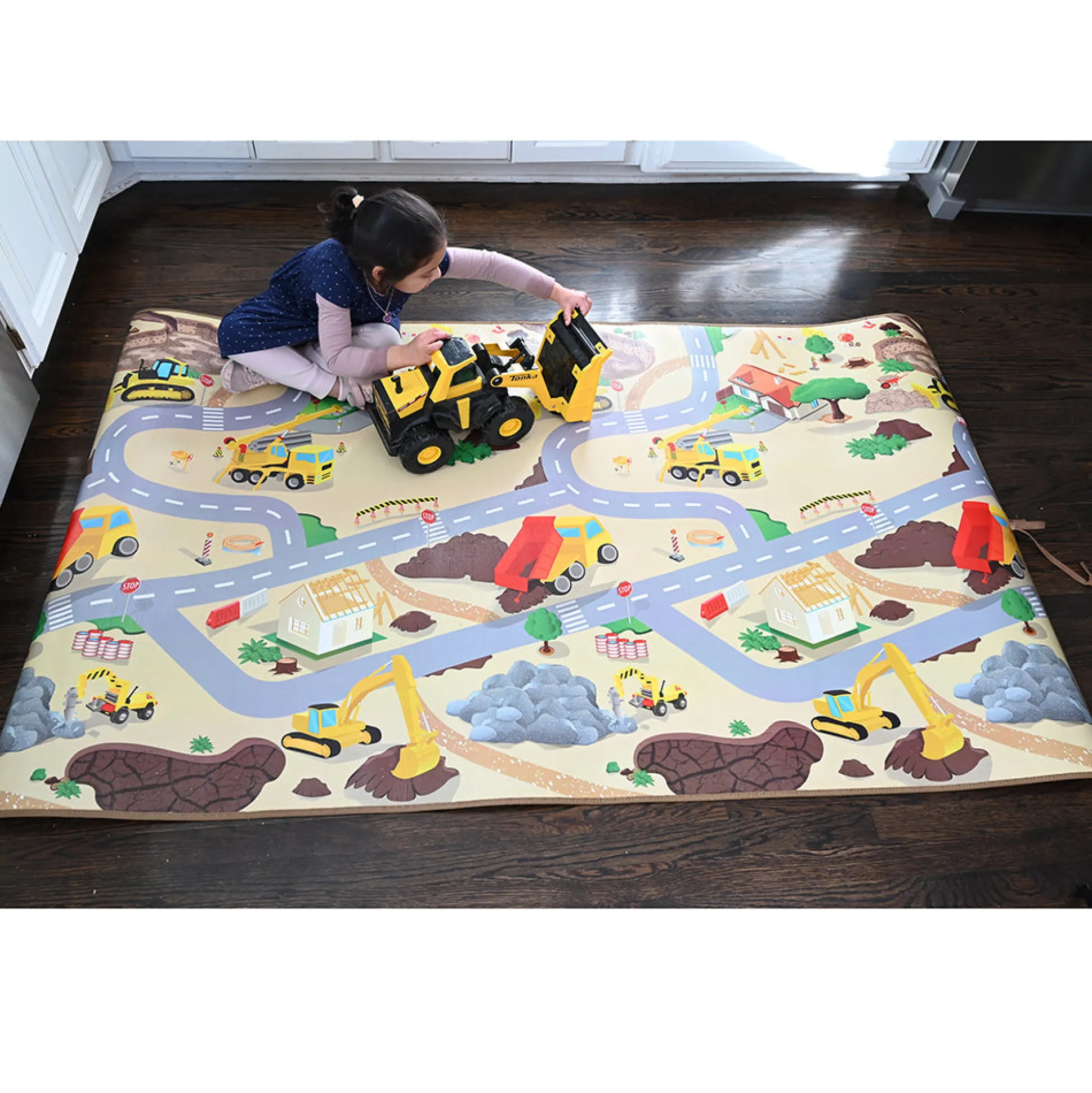 Construction Road Play Mat – Wipe Clean Surface