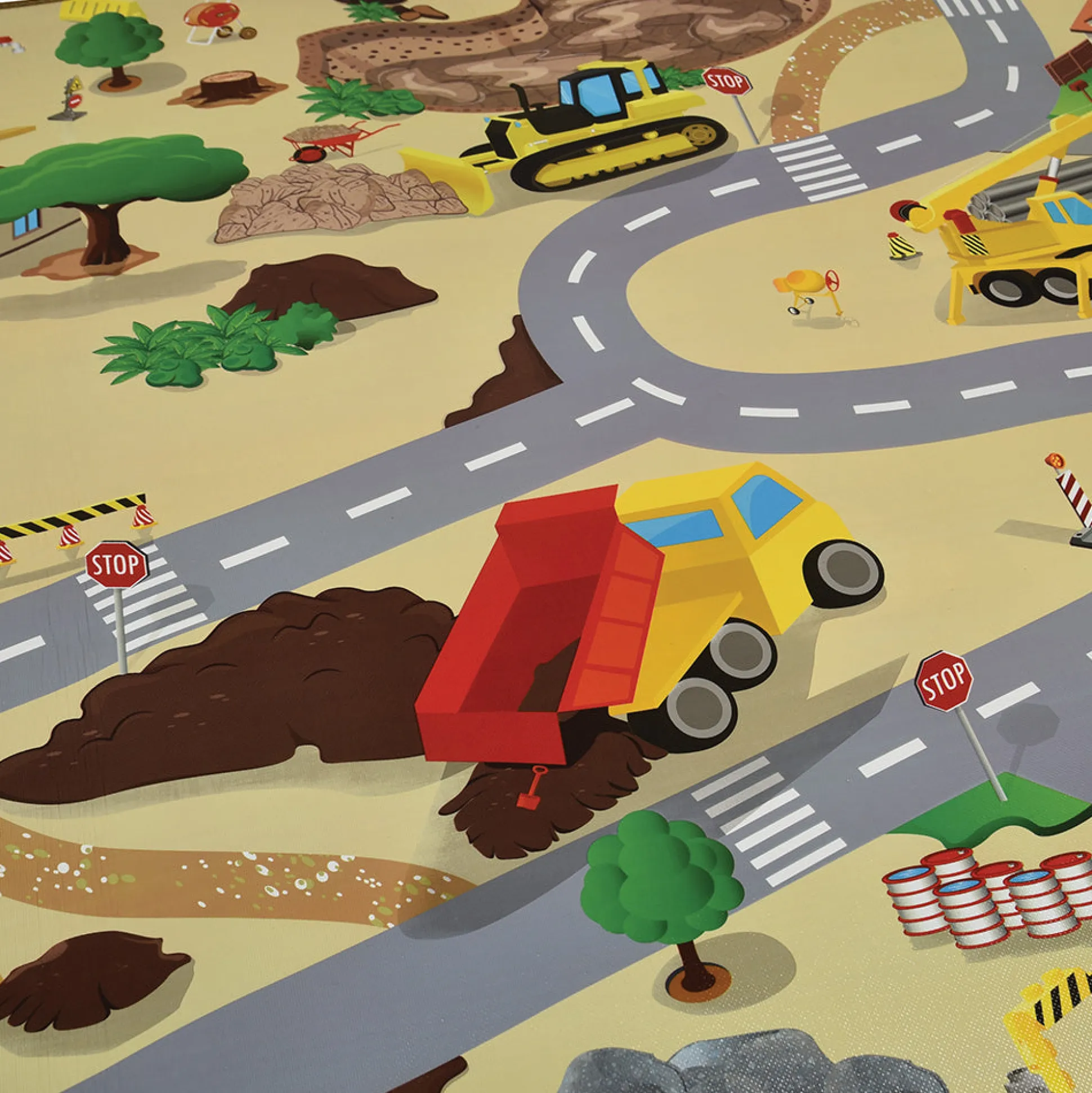 Construction Road Play Mat – Wipe Clean Surface