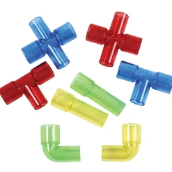 Constructive Playthings Translucent Pipe Builders - 80 PC