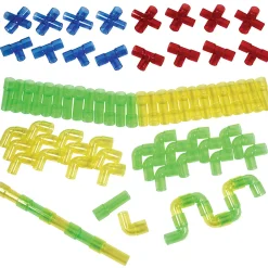 Constructive Playthings Translucent Pipe Builders - 80 PC