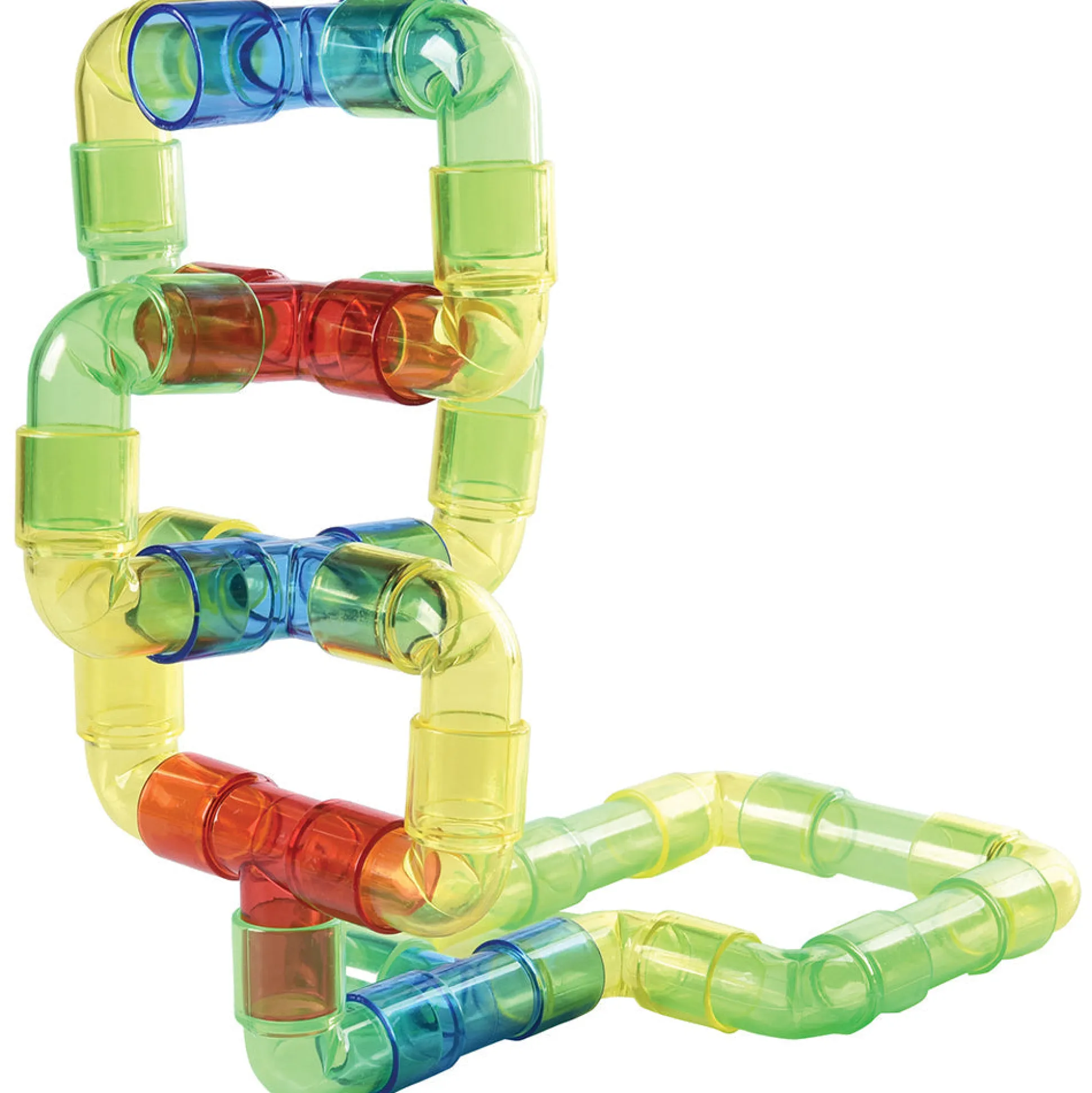 Constructive Playthings Translucent Pipe Builders - 80 PC