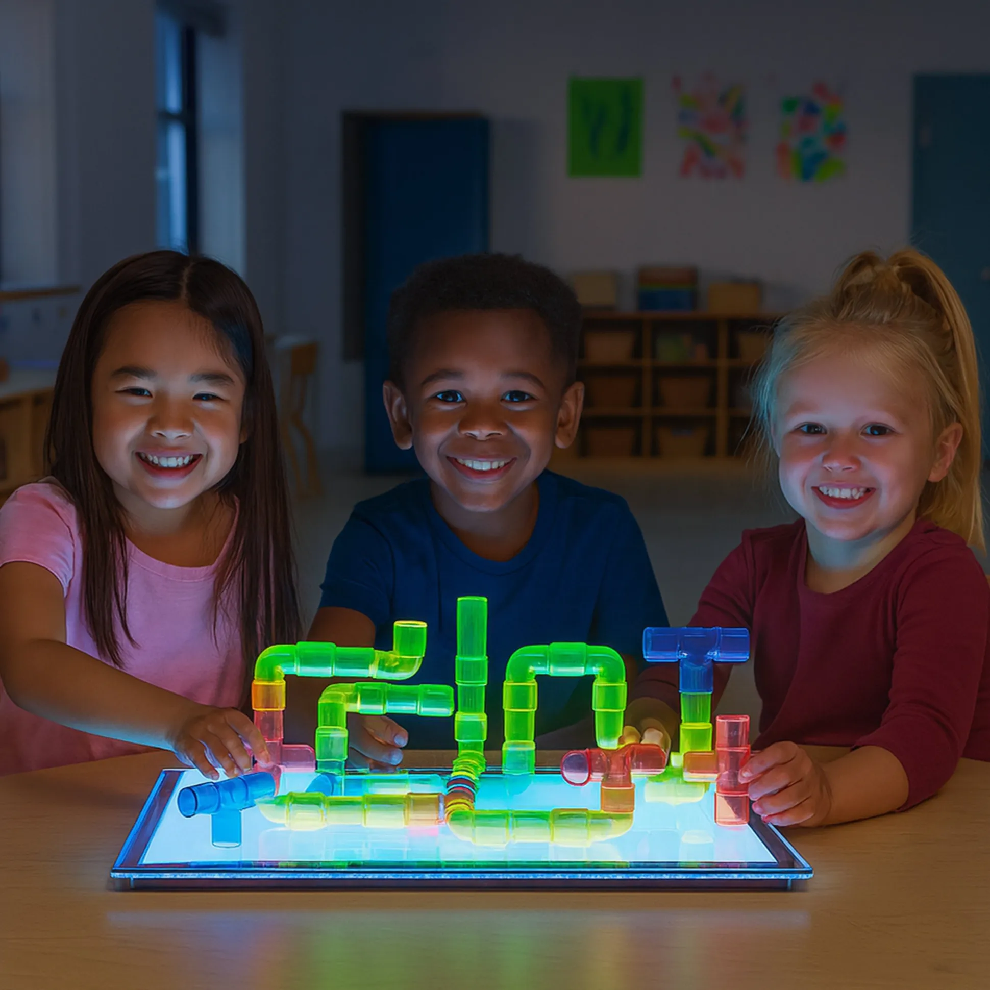 Constructive Playthings Translucent Pipe Builders - 80 PC