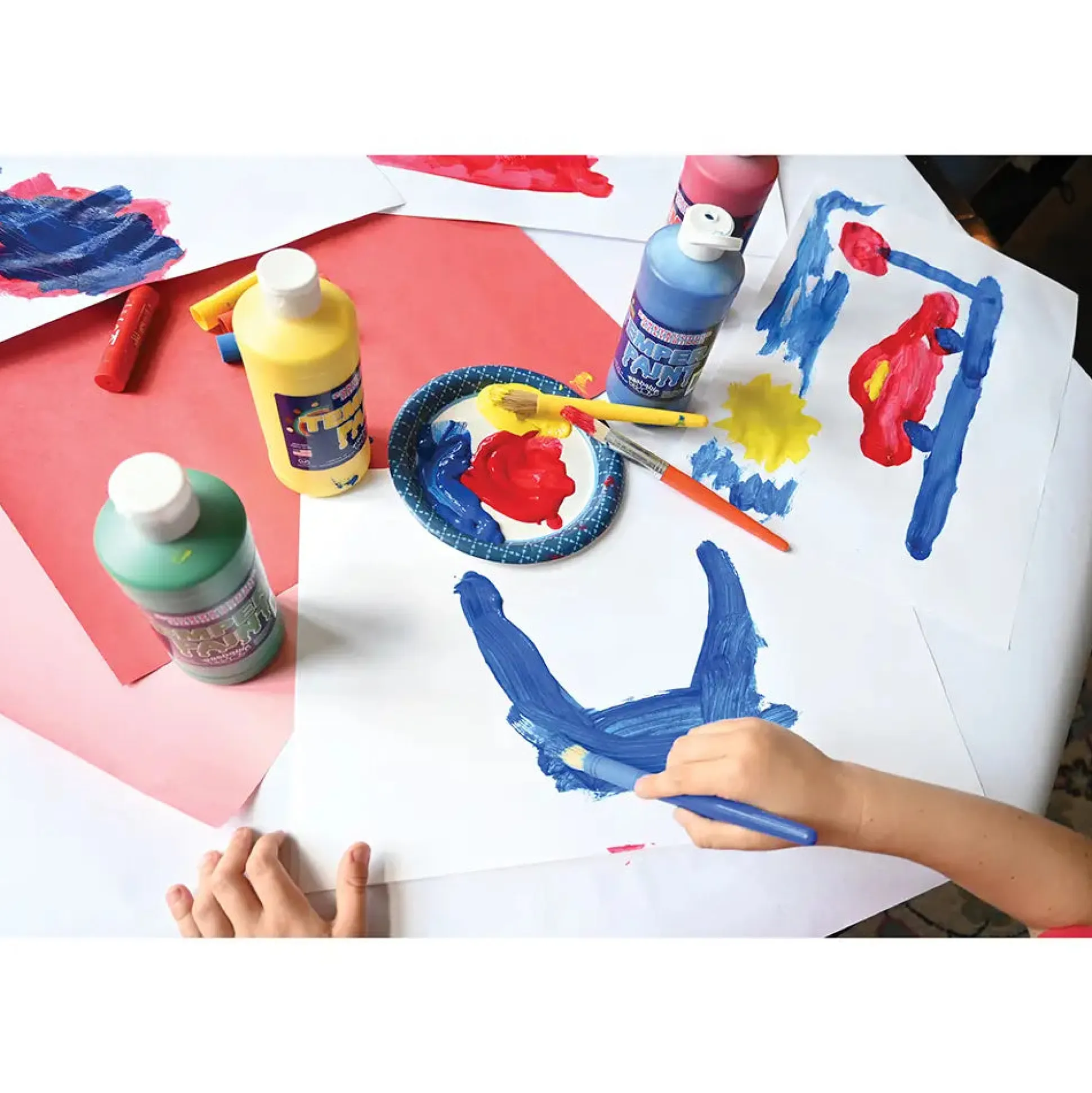 Constructive Playthings® Washable Tempera Paint - Set of 9 Pints