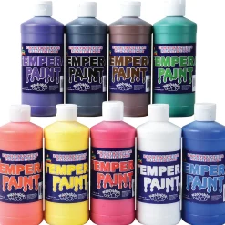 Constructive Playthings® Washable Tempera Paint - Set of 9 Pints