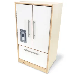 Contemporary Kitchen White Refrigerator | Pretend Play Fridge with Realistic Details