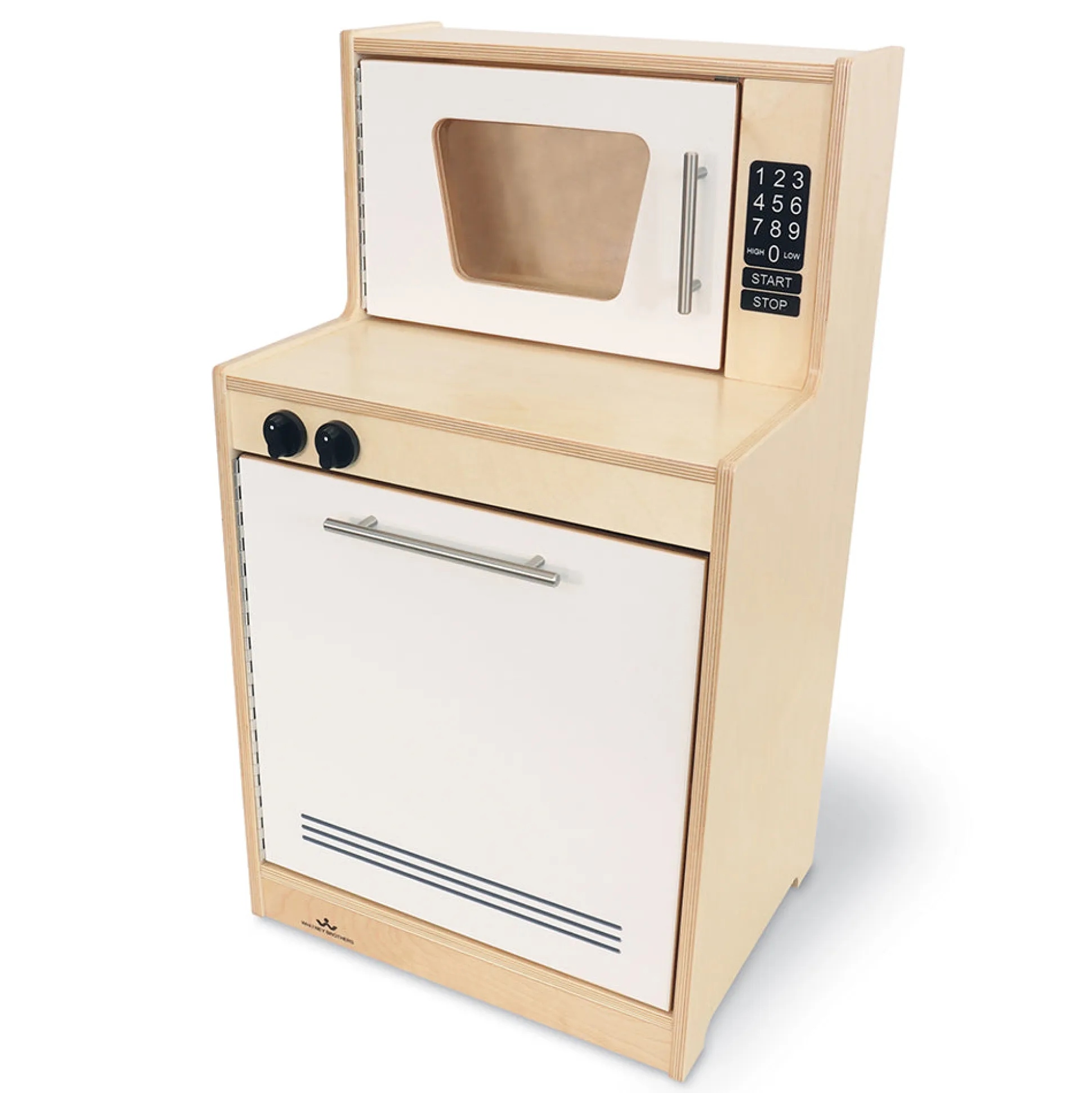 Contemporary White Dishwasher & Microwave Combo | Preschool Pretend Play Kitchen Appliance