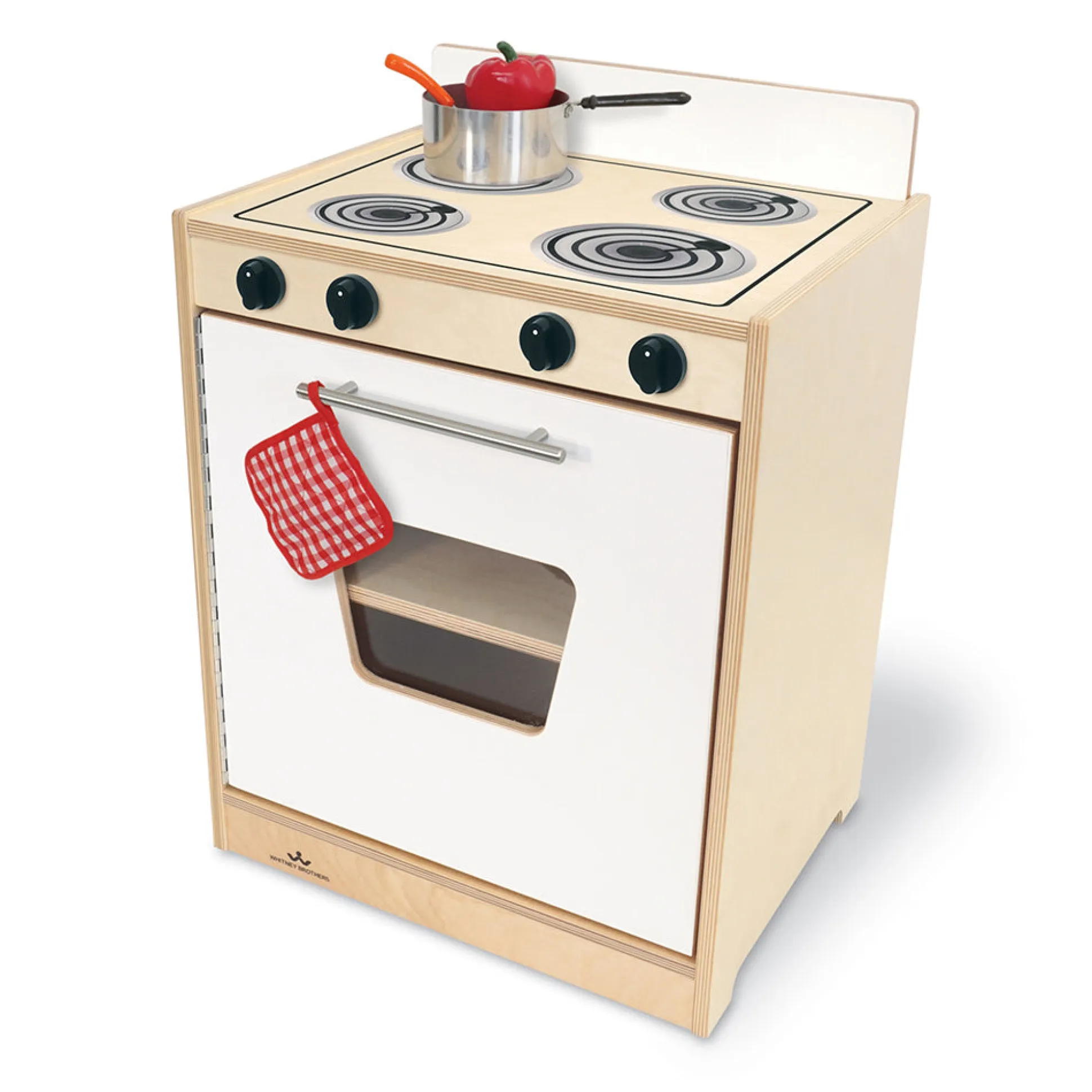 Contemporary White Kitchen Stove | Pretend Play Appliance with Realistic Details