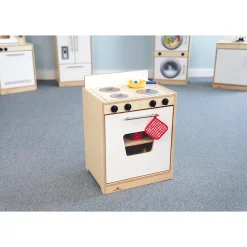Contemporary White Kitchen Stove | Pretend Play Appliance with Realistic Details