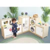 Contemporary White Sink | Pretend Play Kitchen Sink with Realistic Faucet and Basin