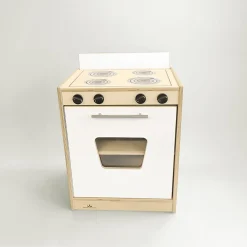 Contemporary Wooden Play Kitchen Ensemble | 5-Piece Pretend Play Set