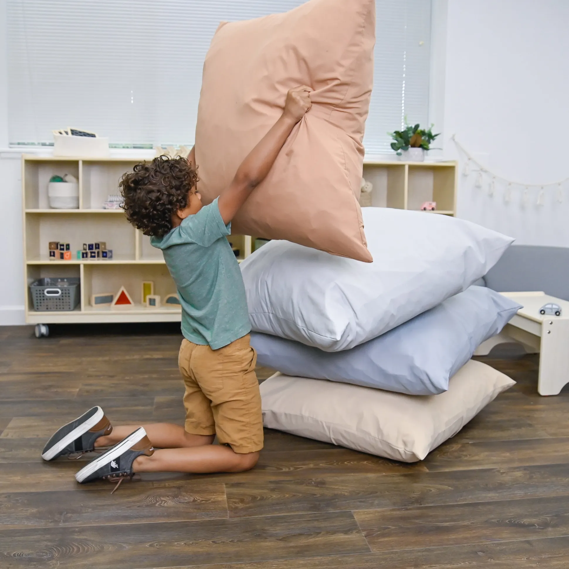 27" Cozy Floor Pillows | 4-Piece Soft Foam Cushion Set | Elements Collection