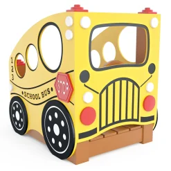 Cozytown School Bus | Ground-Level Playground Rider for Ages 2-5