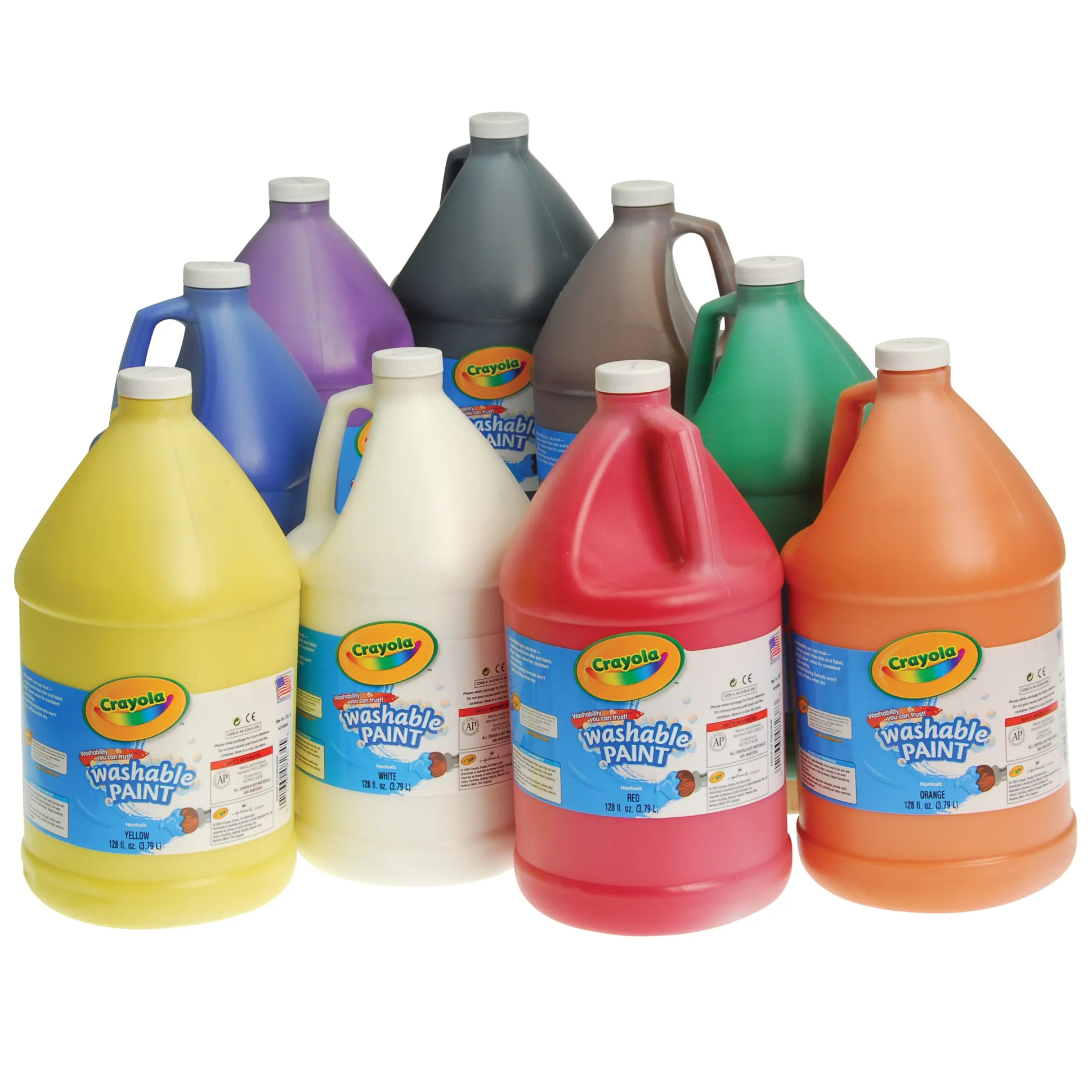 Crayola® Washable Tempera Paint - Set of 9 Gallons