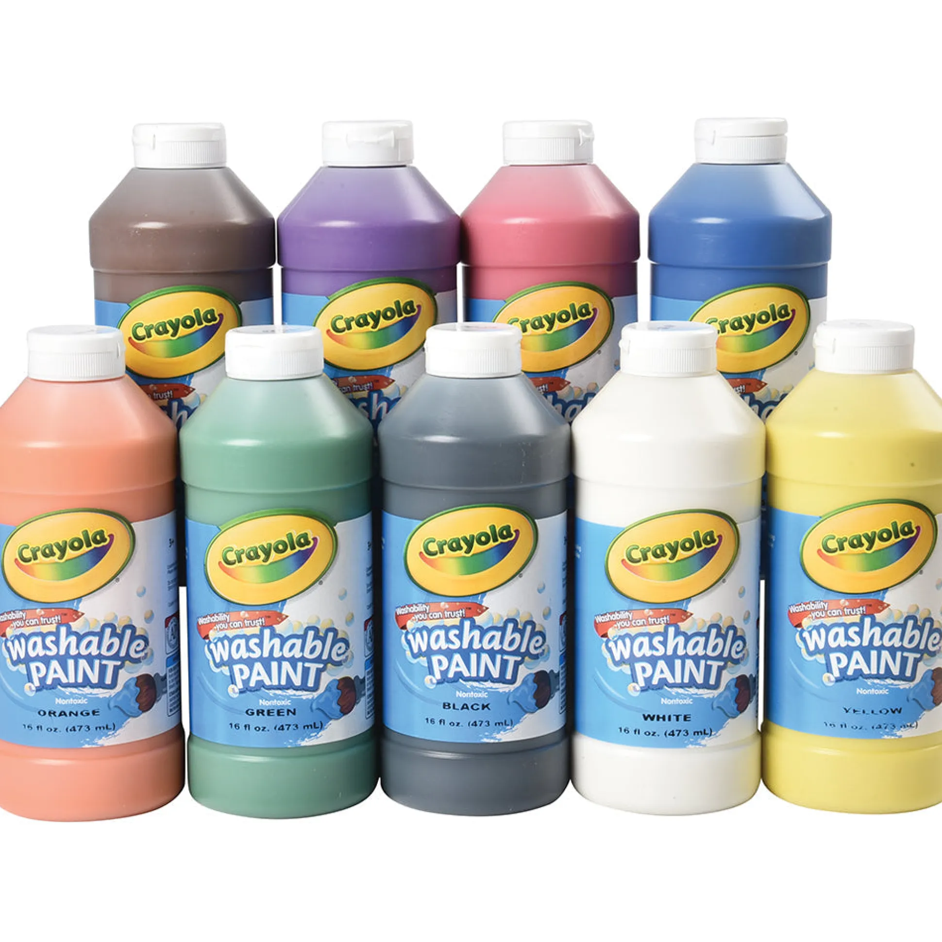 Crayola® Washable Tempera Paint - Set of 9 Pints