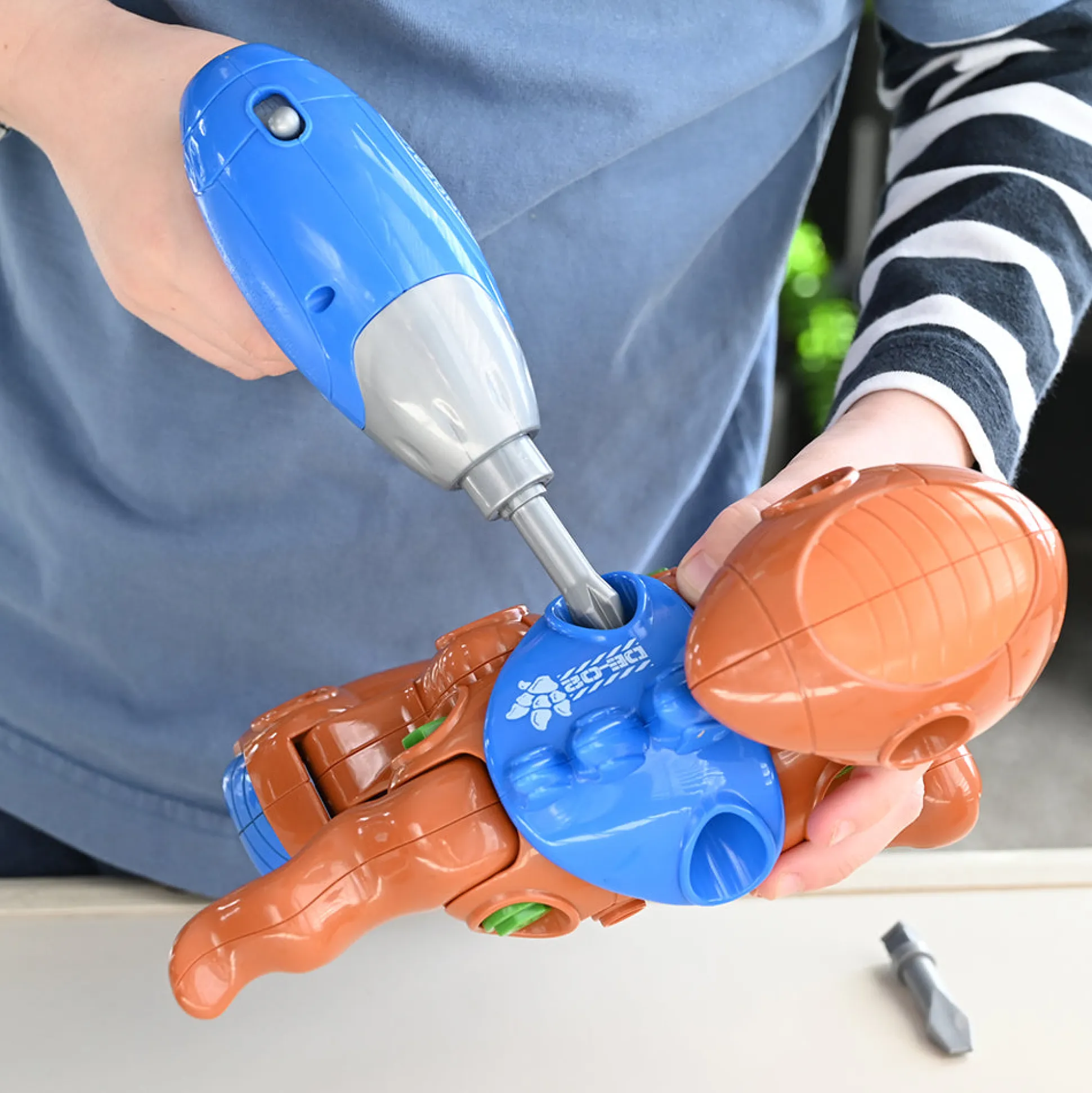 Create-A-Dino Construction Play Set | Build & Roll T-Rex and Stegosaurus with Tools