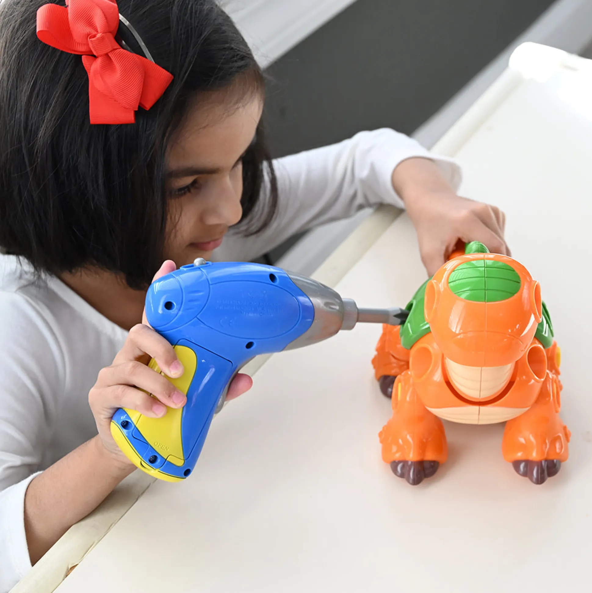 Create-A-Dino Construction Play Set | Build & Roll T-Rex and Stegosaurus with Tools