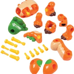 Create-A-Dino Construction Play Set | Build & Roll T-Rex and Stegosaurus with Tools