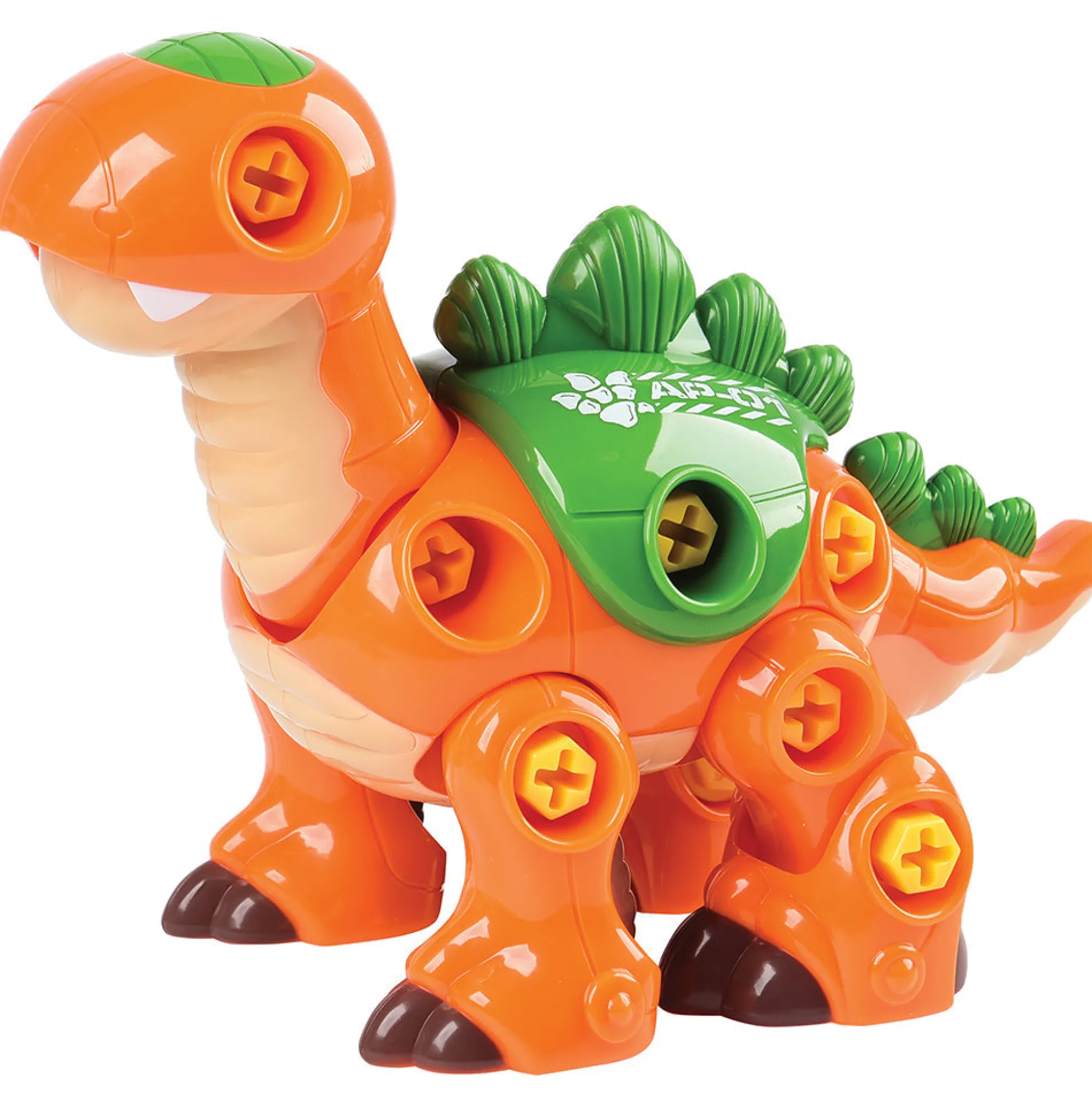 Create-A-Dino Construction Play Set | Build & Roll T-Rex and Stegosaurus with Tools