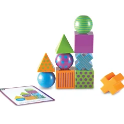 Critical Thinking Puzzle Game for Kids – 20 Activity Cards & Multicolor Blocks – Spatial Reasoning, Pattern Matching & STEM Learning, Ages 5-13
