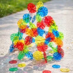 Crystal Connectors Building Discs – 300-Piece Translucent STEM Construction Set for Kids Ages 3+