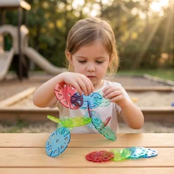 Crystal Connectors Building Discs – 300-Piece Translucent STEM Construction Set for Kids Ages 3+