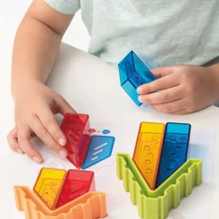 Crystal Village Translucent Building Blocks | 34-Piece Light Table STEM Set