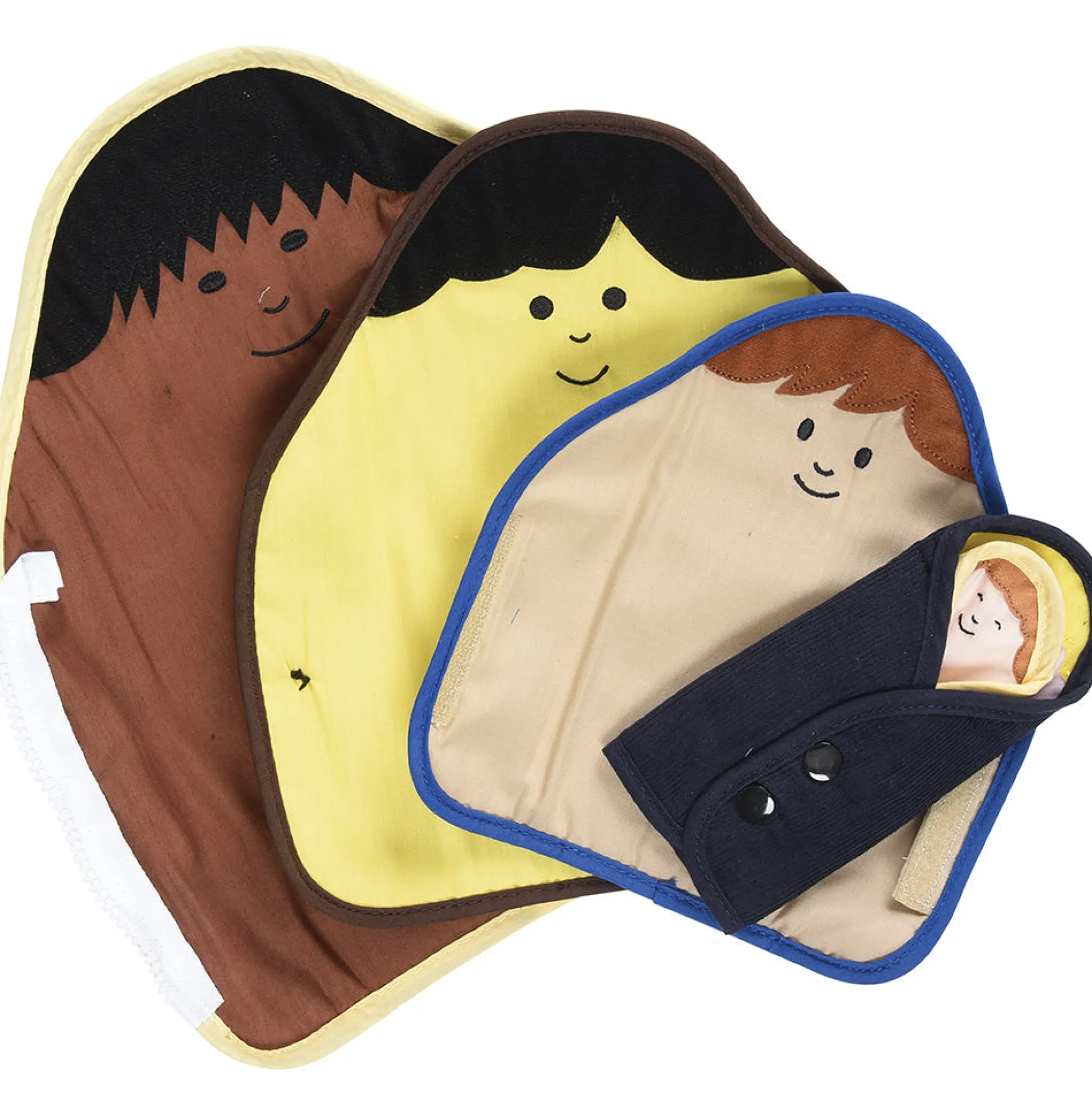 Culturally Diverse Dress to Nest Dolls | 5 Piece Set with Zippers, Snaps, and Buttons