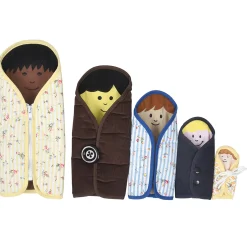 Culturally Diverse Dress to Nest Dolls | 5 Piece Set with Zippers, Snaps, and Buttons
