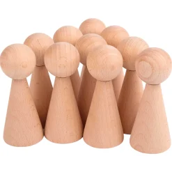 Cylinders, Cubes & Cones Hardwood Blocks | 30-Piece Toddler Shape Building Set