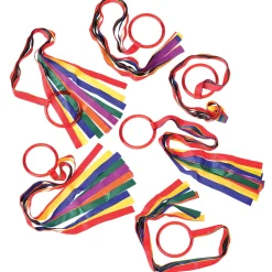 Dancing Ribbons Set | 6 Colorful Streamers with Easy-Grip Rings