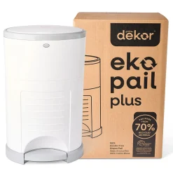 Dekor Eko Plus Hands-Free Diaper Pail | Odor-Controlled, Eco-Friendly Solution